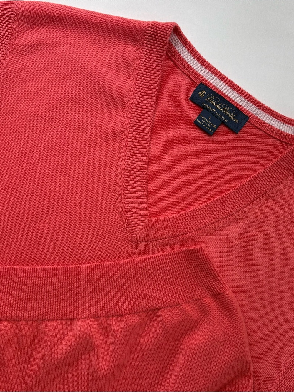 Brooks Brothers V-Neck Sleeveless Sweater Vest Large